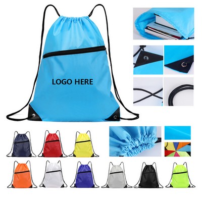 Durable Polyester Drawstring Backpack