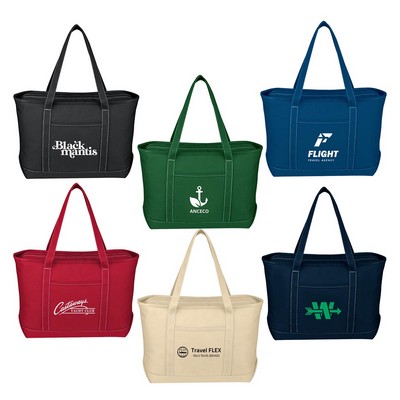 Large 24 Oz. Recycled Cotton Yacht Tote Bag